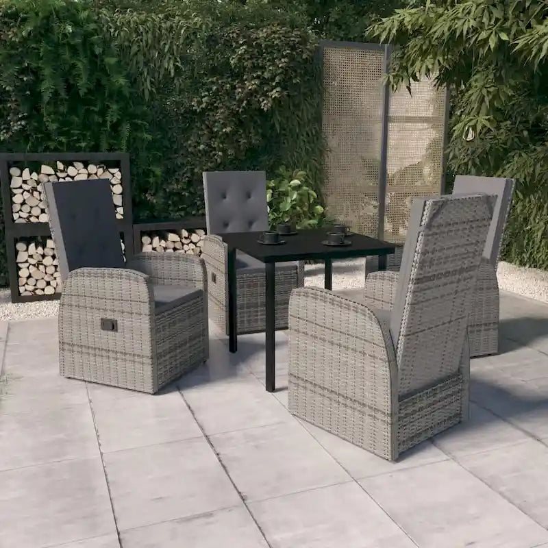 vidaXL Ensemble de salle à manger d'extérieur pour patio, table et chaises de jardin