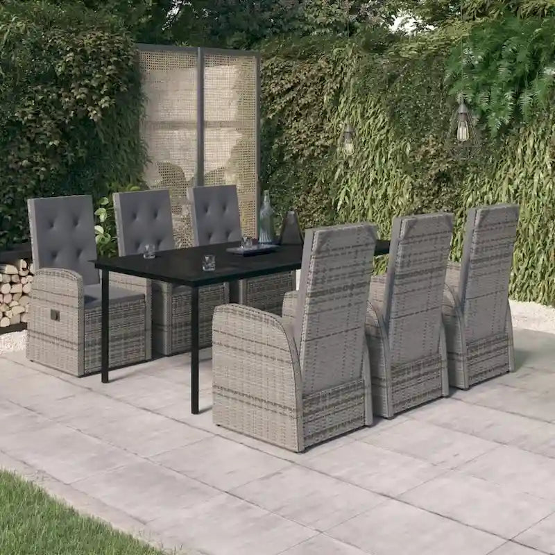 vidaXL Ensemble de salle à manger d'extérieur pour patio, table et chaises de jardin