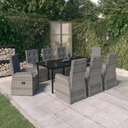 vidaXL Ensemble de salle à manger d'extérieur pour patio, table et chaises de jardin