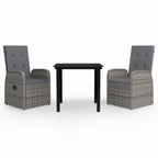 vidaXL Ensemble de salle à manger d'extérieur pour patio, table et chaises de jardin