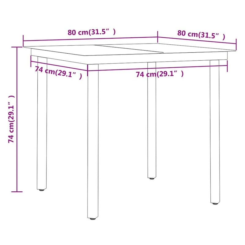 vidaXL Ensemble de salle à manger d'extérieur pour patio, table et chaises de jardin