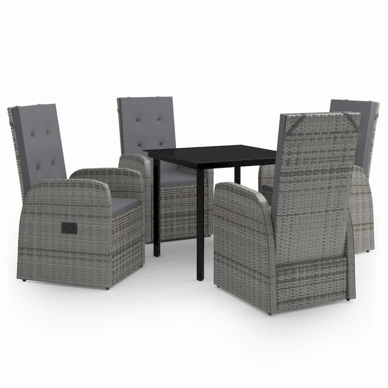 vidaXL Ensemble de salle à manger d'extérieur pour patio, table et chaises de jardin