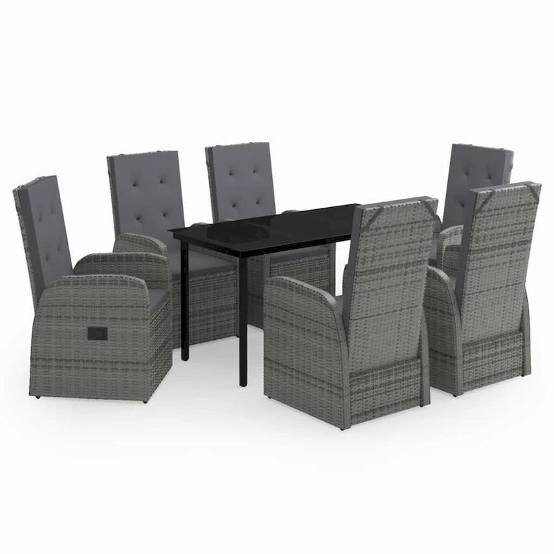 vidaXL Ensemble de salle à manger d'extérieur pour patio, table et chaises de jardin