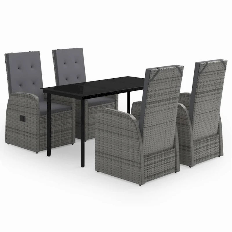 vidaXL Ensemble de salle à manger d'extérieur pour patio, table et chaises de jardin