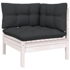 vidaXL Salon de jardin 12 pièces en pin massif avec coussins multicolores - 25 x 25 x 24,6