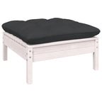 vidaXL Salon de jardin 12 pièces en pin massif avec coussins multicolores - 25 x 25 x 24,6