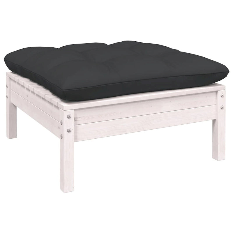 vidaXL Salon de jardin 12 pièces en pin massif avec coussins multicolores - 25 x 25 x 24,6