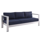 Ensemble de 3 pièces Shore Sunbrella en aluminium pour patio extérieur