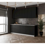 Panneau d'extrémité mural pour armoire de cuisine en aggloméré bleu/marron clair/argent/blanc/noir