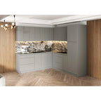 Panneau d'extrémité mural pour armoire de cuisine en aggloméré bleu/marron clair/argent/blanc/noir