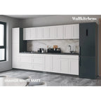 Panneau d'extrémité mural pour armoire de cuisine en aggloméré bleu/marron clair/argent/blanc/noir