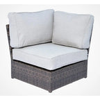 Ensemble table brasero et tasses en osier gris/marron LSI, 7 pièces