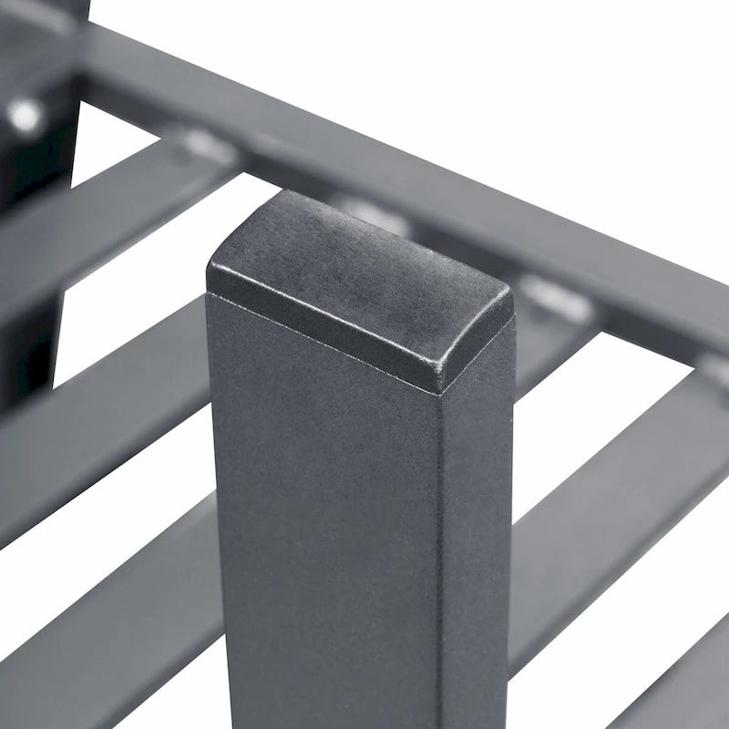 HIGOLD 6801 Nofi Salon de Jardin pour 4/6 personnes avec Coussins/Textile Gris, Structure en Aluminium, Plateau de Table Imitation Teck