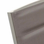 HIGOLD 6801 Nofi Salon de Jardin pour 4/6 personnes avec Coussins/Textile Gris, Structure en Aluminium, Plateau de Table Imitation Teck