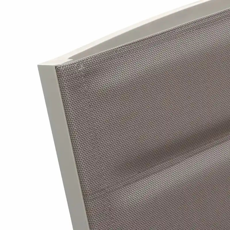 HIGOLD 6801 Nofi Salon de Jardin pour 4/6 personnes avec Coussins/Textile Gris, Structure en Aluminium, Plateau de Table Imitation Teck