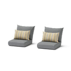 Fauteuils de jardin Milo Espresso 2 pièces Sunbrella avec mouvement