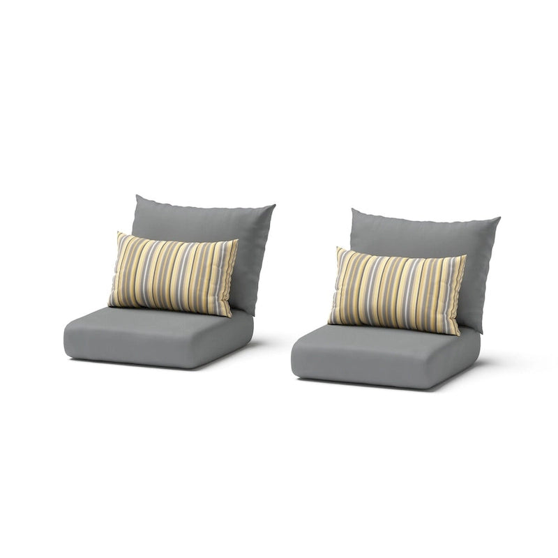 Fauteuils de jardin Milo Espresso 2 pièces Sunbrella avec mouvement