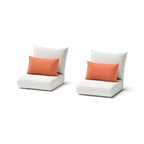 Fauteuils de jardin Milo Espresso 2 pièces Sunbrella avec mouvement