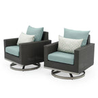 Fauteuils de jardin Milo Espresso 2 pièces Sunbrella avec mouvement
