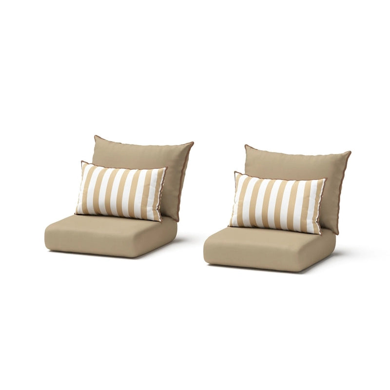 Fauteuils de jardin Milo Espresso 2 pièces Sunbrella avec mouvement