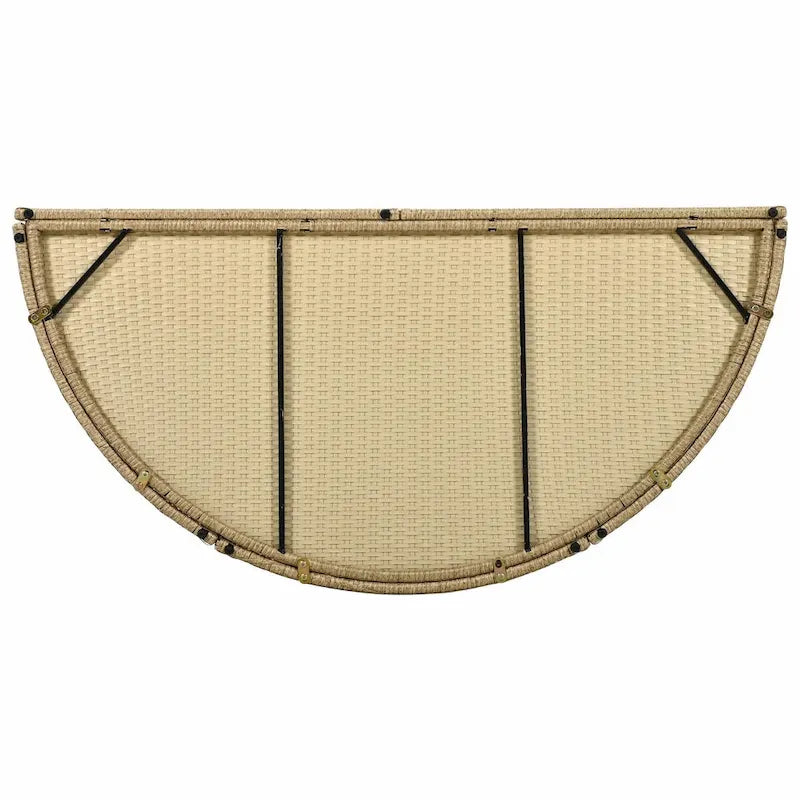 Bain de soleil double en rotin tressé d'extérieur avec auvent rétractable