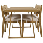 Ensemble table et chaises de salle à manger d'extérieur en bois d'acacia pour plusieurs personnes