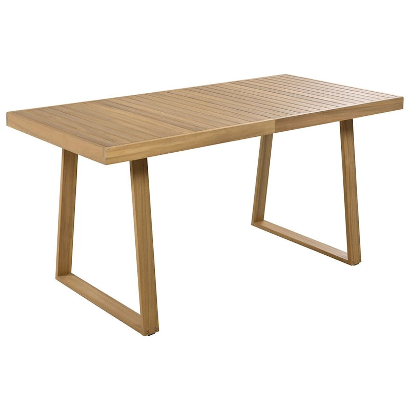 Ensemble table et chaises de salle à manger d'extérieur en bois d'acacia pour plusieurs personnes