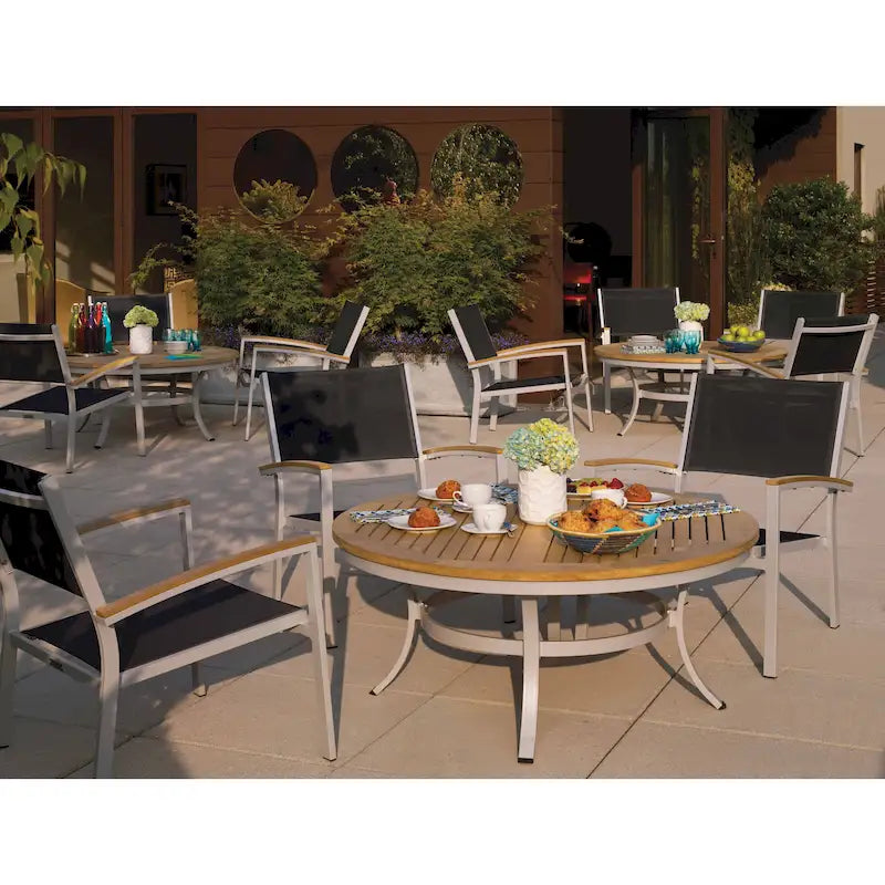 Ensemble de café Oxford Garden Travira 5 pièces, teck naturel