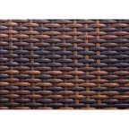 Ohana Patio Extérieur 7 pièces en osier marron mélangé avec coussins - Aucun assemblage requis