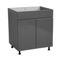 30 armoires sous évier-porte double haute-gris - 30 x 34 1/2 x 23 3/8