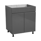 30 armoires sous évier-porte double haute-gris - 30 x 34 1/2 x 23 3/8