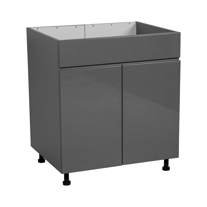 30 armoires sous évier-porte double haute-gris - 30 x 34 1/2 x 23 3/8