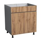30 armoires sous évier-porte double haute-gris - 30 x 34 1/2 x 23 3/8