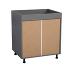 30 armoires sous évier-porte double haute-gris - 30 x 34 1/2 x 23 3/8
