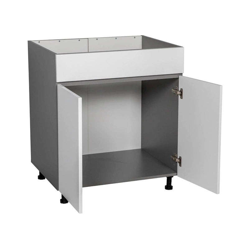 30 armoires sous évier-porte double haute-gris - 30 x 34 1/2 x 23 3/8