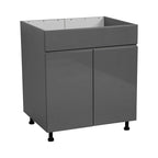 30 armoires sous évier-porte double haute-gris - 30 x 34 1/2 x 23 3/8