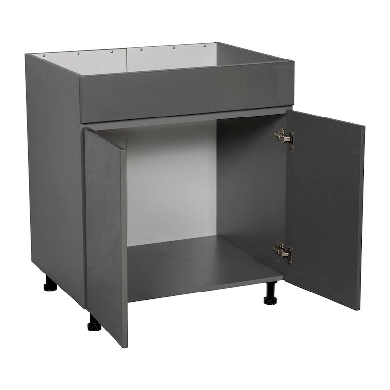 30 armoires sous évier-porte double haute-gris - 30 x 34 1/2 x 23 3/8