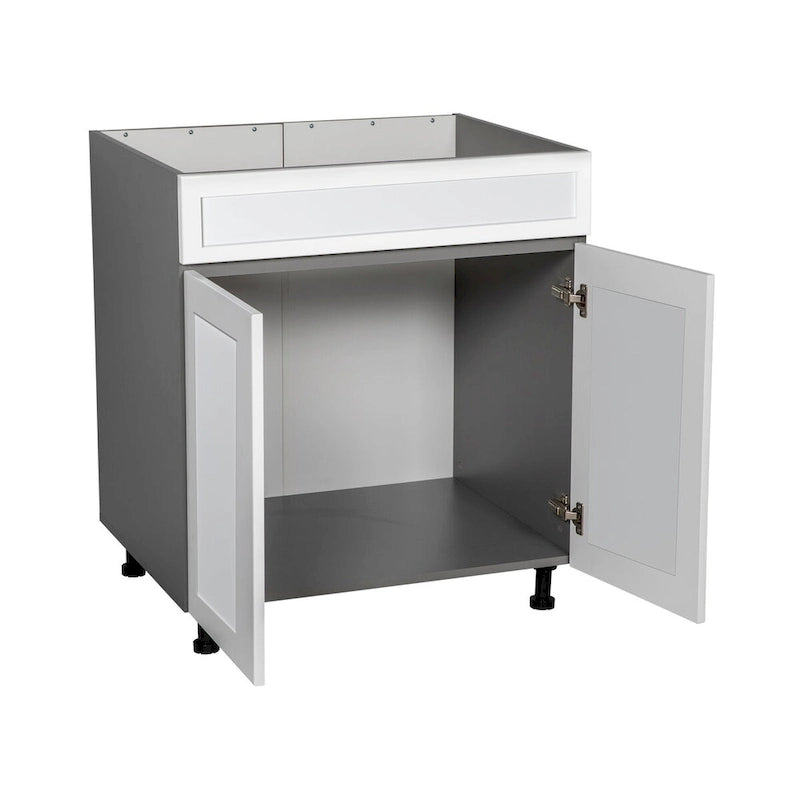 30 armoires sous évier-porte double haute-gris - 30 x 34 1/2 x 23 3/8