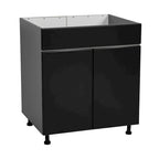 30 armoires sous évier-porte double haute-gris - 30 x 34 1/2 x 23 3/8