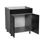 30 armoires sous évier-porte double haute-gris - 30 x 34 1/2 x 23 3/8