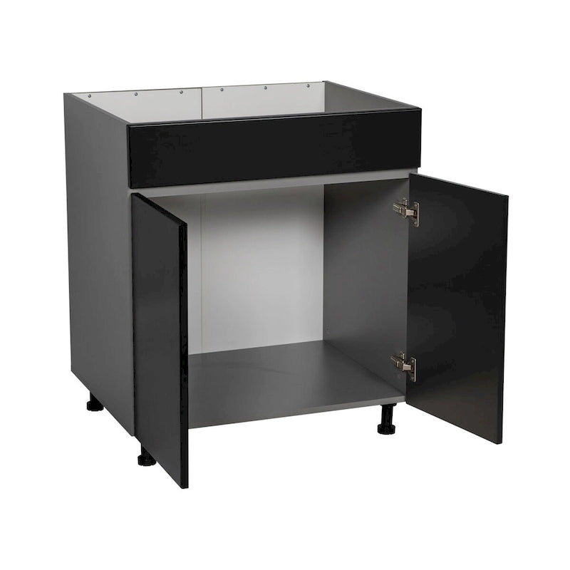 30 armoires sous évier-porte double haute-gris - 30 x 34 1/2 x 23 3/8