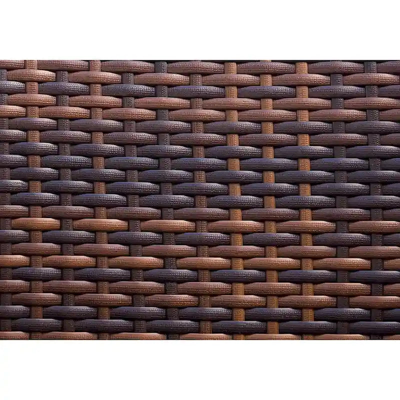 Ensemble de conversation 7 pièces en osier marron mélangé Ohana pour terrasse – Aucun assemblage requis