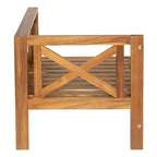 Ensemble de sièges de canapé sectionnel 5 pièces en bois pour terrasse avec coussins