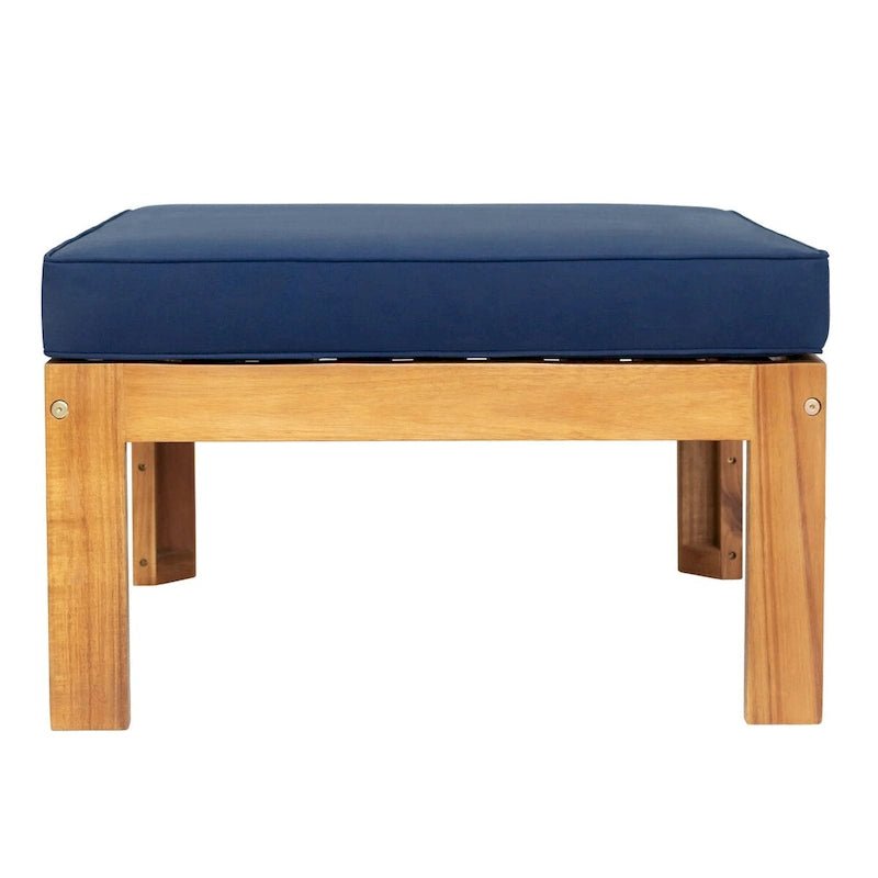 Ensemble de sièges de canapé sectionnel 5 pièces en bois pour terrasse avec coussins