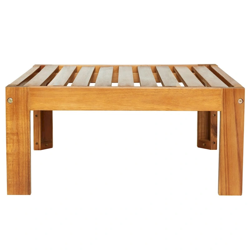 Ensemble de sièges de canapé sectionnel 5 pièces en bois pour terrasse avec coussins