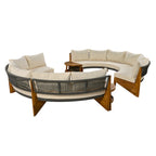 Ensemble de salon de jardin 6 places avec coussins et table basse