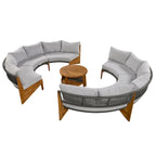 Ensemble de salon de jardin 6 places avec coussins et table basse