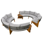 Ensemble de salon de jardin 6 places avec coussins et table basse