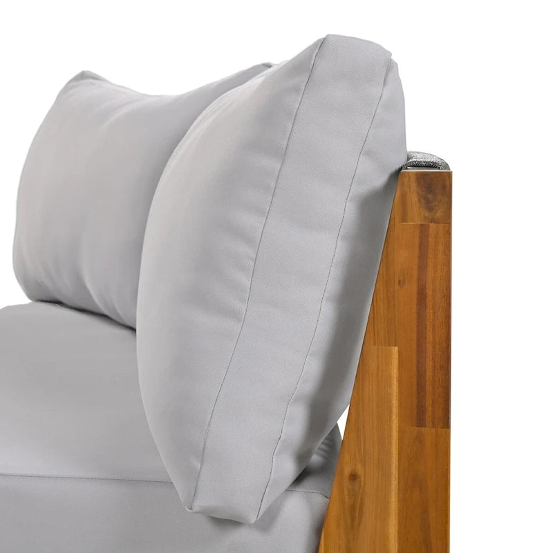 Ensemble de salon de jardin 6 places avec coussins et table basse