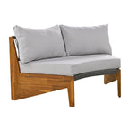 Ensemble de salon de jardin 6 places avec coussins et table basse